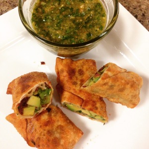 Avocado Egg Rolls with Cashew Dipping Sauce